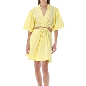 Johnathan Simhkai Aulora dress yellow chamomile size medium